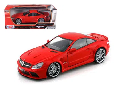 Motormax Mercedes Sl65 Amg Black Series (r230) Red 1/18 Diecast Model Car By