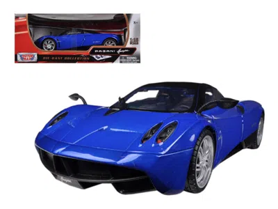 Motormax Pagani Huayra Blue With Black Top 1/18 Diecast Model Car By