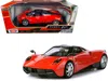 Motormax Pagani Huayra Bright Red With Chrome Wheels 1/24 Diecast Model Car By