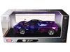 Motormax Pagani Huayra Pink And Purple Chrome "custom Wrap" Series 1/24 Diecast Model Car By  In Multi