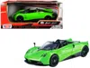Motormax 1 By 24 Scale Diecast For Pagani Huayra Model Car, Roadster Green