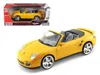 Motormax 1 By 18 Porsche 911 Turbo Convertible Diecast Car Model, Yellow