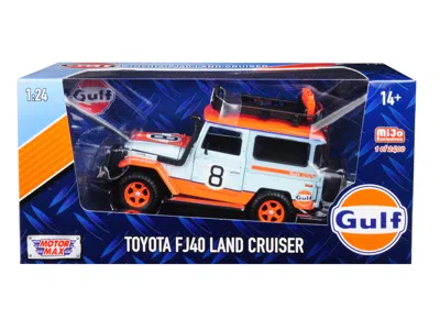 Motormax Toyota Fj40 Land Cruiser #8 "gulf Oil" White Limited Edition To 2400 Pieces Worldwide 1/24 Diecast M