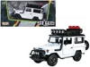 Motormax Toyota Fj40 Land Cruiser White "4x4 Overlanders" Series 1/24 Diecast Model Car By