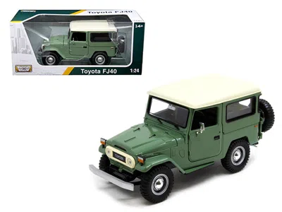 Motormax Toyota Fj40 Medium Green 1/24 Diecast Model Car By