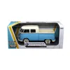 Motormax Volkswagen Type 2 - T1 Double Cab Pickup Truck - 1 By 24 Diecast Model Car - Blue & Cream