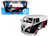 Motormax Volkswagen Type 2 (t1) Delivery Van With Flames 1/24 Diecast Car Model By