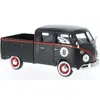 Motormax Volkswagen Type 2 T1 Double Cab Pickup No.8 1 Isto 24 Diecast Car Model, Matt Black