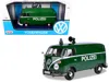 Motormax Volkswagen Type 2 (t1) Police Van "polizei" Dark Green 1/24 Diecast Model Car By