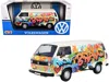 Motormax Volkswagen Type 2 (t3) Van White Metallic With Graffiti Graphics 1/24 Diecast Model Car By  In Multi