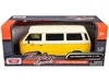 Motormax Volkswagen Type 2 (t3) Van Yellow And Beige "timeless Legends" Series 1/24 Diecast Model Car By Moto In Multi