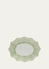 Mottahedeh Apple Lace 12-sided Lobed Large Tray In Lt. Green