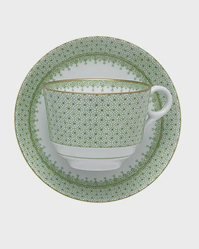 Mottahedeh Apple Lace Tea Cup & Saucer Plate