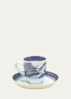 Mottahedeh Blue Canton Demitasse Cup & Saucer In Blue