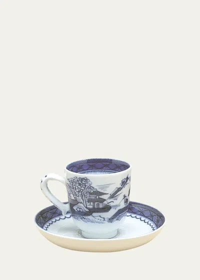 Mottahedeh Blue Canton Demitasse Cup & Saucer