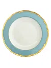 Mottahedeh Chelsea Feather Dessert Plate In Turquoise
