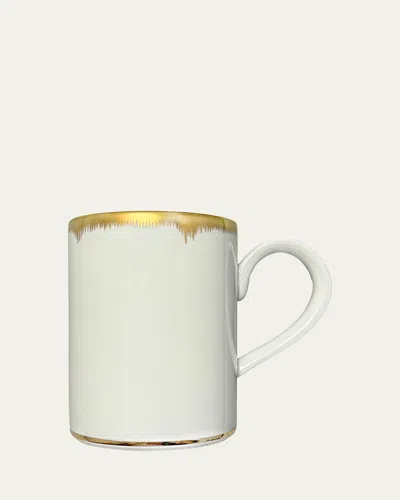 Mottahedeh Chelsea Feather Gold Mug, 8 Oz. In White