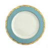 Mottahedeh Chelsea Feather Turquoise Bread And Butter Plate In Turquoise