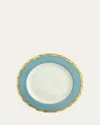 Mottahedeh Chelsea Feather Turquoise Bread & Butter Plate In Multi