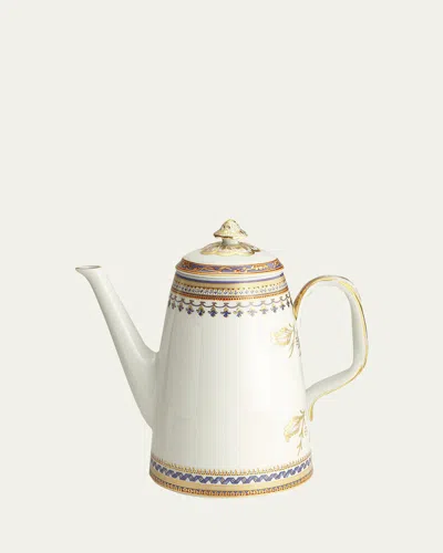Mottahedeh Chinoise Blue Coffee Pot In White