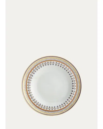 Mottahedeh Chinoise Blue Rim Soup Bowl In Gold