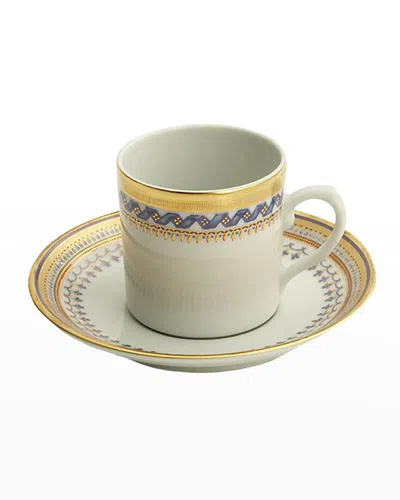 Mottahedeh Chinoise Blue Tea Cup W/ Saucer In 00000