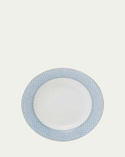 Mottahedeh Cornflower Lace Rim Soup Bowl In Blue
