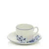 Mottahedeh Emmeline Tea Cup & Saucer In Blue/wht