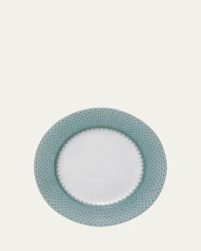 Mottahedeh Green Lace Dinner Plate In Blue