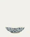 Mottahedeh Sacred Bird & Butterfly Blue Square Bowl, Large In Blu/wht