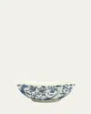 Mottahedeh Sacred Bird & Butterfly Blue Square Bowl, Small In Blu/wht
