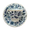 Mottahedeh Sacred Bird & Butterfly Blue Teacup And Saucer In Blue