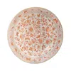 Mottahedeh Sacred Bird & Butterfly Orange Charger Plate In Multi