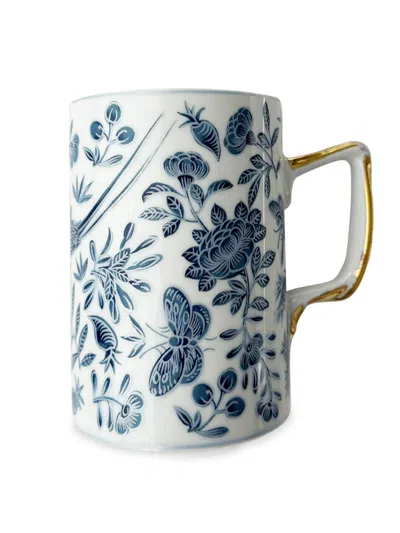 Mottahedeh Sacred Bird & Butterfly Blue Mug
