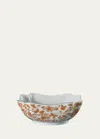 Mottahedeh Sacred Bird & Butterfly Square Large Bowl In Orange