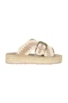Mou Crossover Strapped Sandals In Sabbia