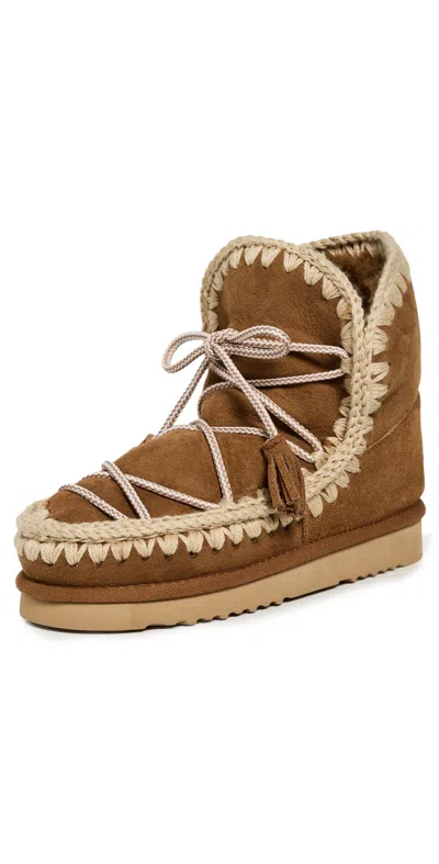 Mou 18 Lace Boots Cognac In Brown