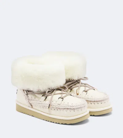 Mou 24 Shearling-lined Leather Ankle Boots In Multi