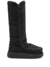 Mou Eskimo 40 Boots With Metallic Finishes In Black