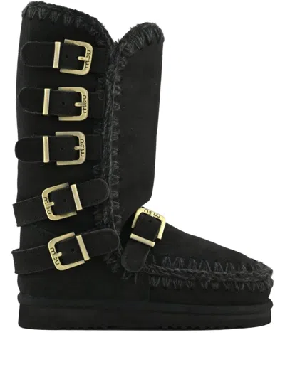 Mou 40mm Eskimo Buckle-straps Boots In Black