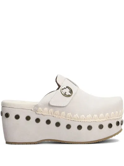 Mou Clog Plain Slipper-mule In Gray