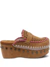 Mou Clogs Con Bordo All'uncinetto In Brown