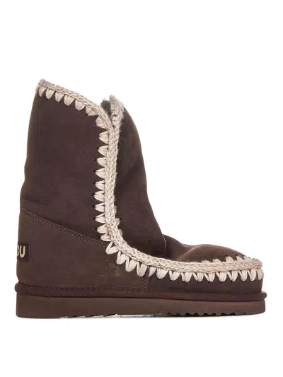 Mou Eskimo 18 Bounce Ankle Boots In Brown