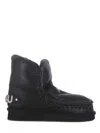 Mou Eskimo 18 Rhinestones Logo Shoes In Black