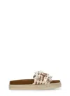 MOU BEIGE MONOBAND ROPE SANDALS