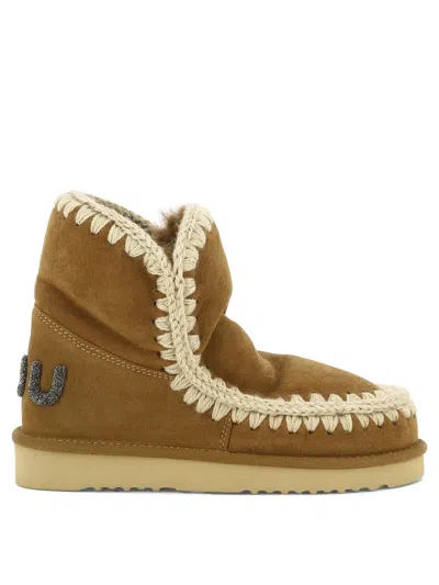 Mou Beige Suede Ankle Boots