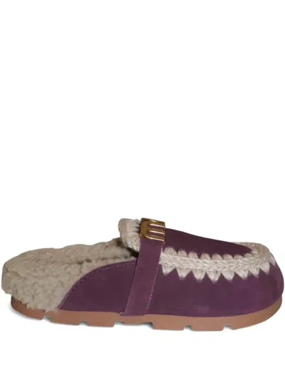 Mou Bio Slide Mules In Purple