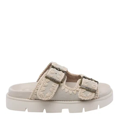 Mou Bio With Buckles Sandals In Neutral