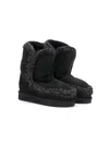 Mou Shearling-lined Suede Boots In Black