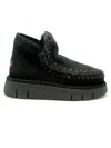 Mou Eskimo Black Slip-on Boots With Rear Logo In Suede Woman In Black